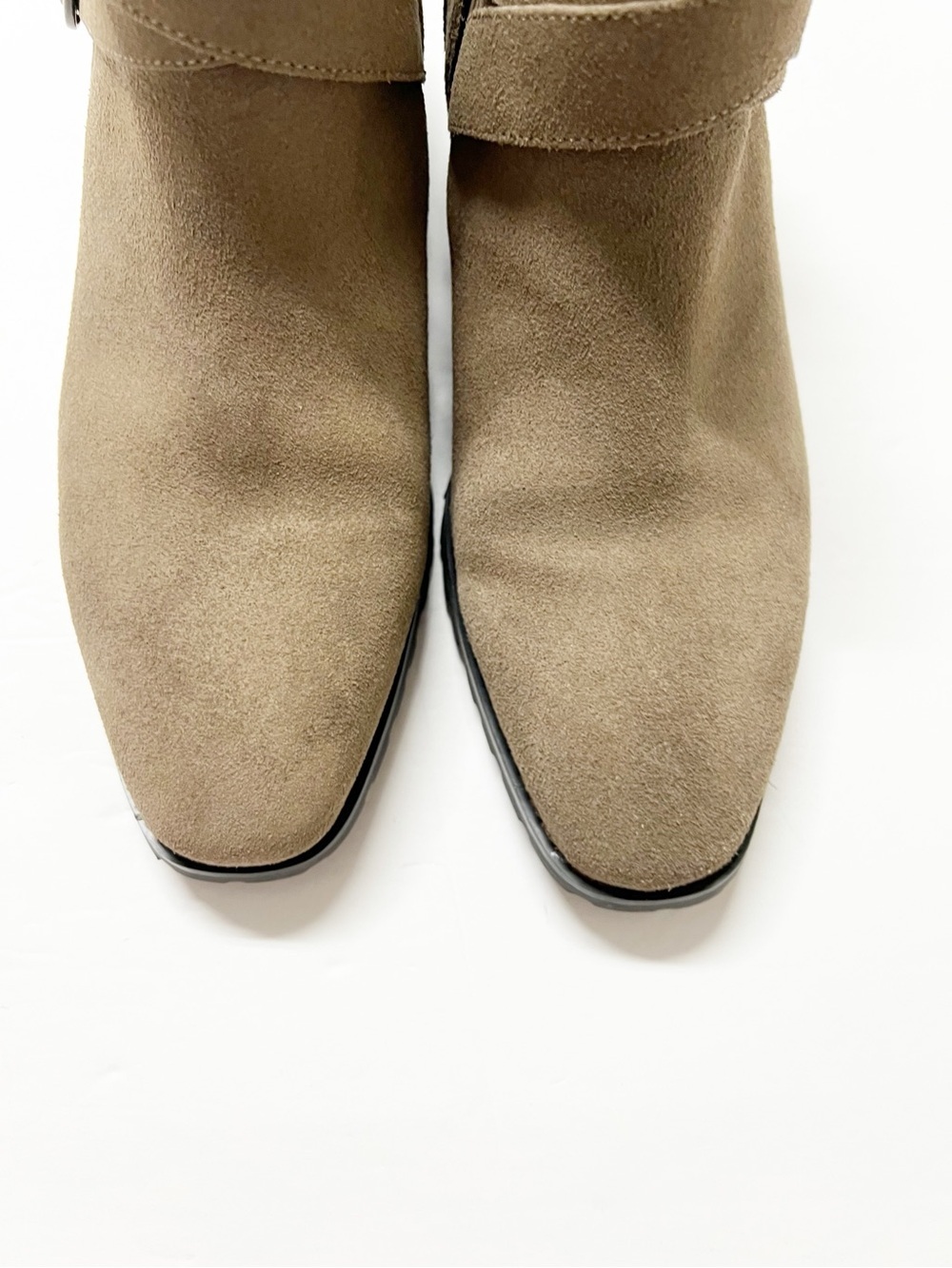 Blondo Womens Taupe Suede Buckle Strap Shanna Ankle Bootie Size 11M - Picture 6 of 8
